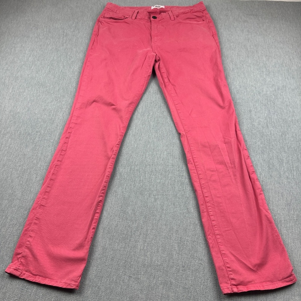 Paige Pants Mens 33 Pink Normandie Straight Leg Chino Stretch Made in USA Casual